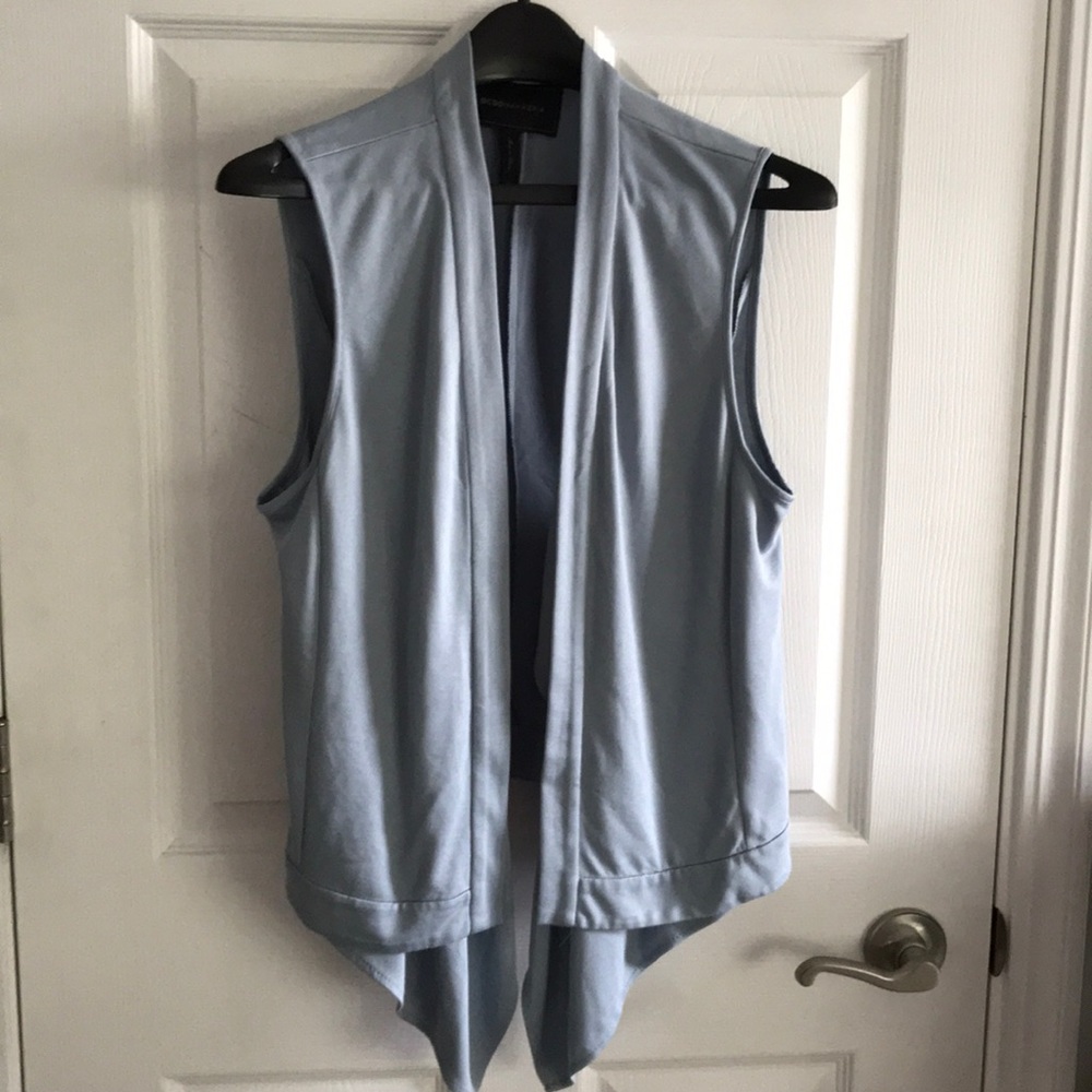 BCBG Max Azaria size medium dusty blue vest